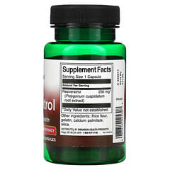 Swanson, Resveratrol, hochwirksam, 250 mg, 30 Kapseln
