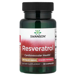 Swanson Vitamins, Resveratrol, 250 mg, 30 Capsules