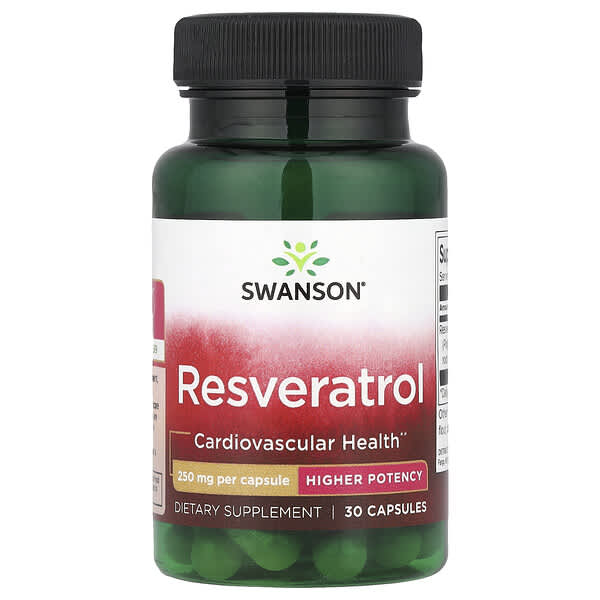Swanson Resveratrol, 250 mg, 30 Capsules