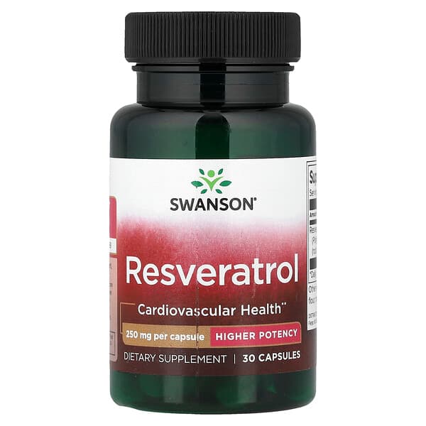 Swanson Vitamins, Resveratrol, 250 mg, 30 Capsules — product photo 1
