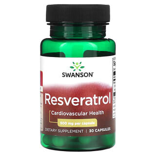 Swanson, Resveratrol, 500 mg, 30 Cápsulas