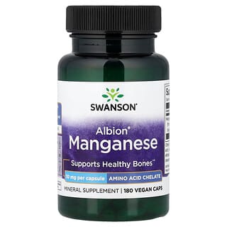 Swanson Vitamins (스완슨 비타민), Albion® 망간, 10mg, 캡슐 180정