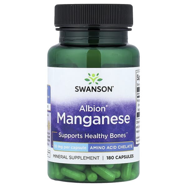 Albion® Manganese, 10 mg, 180 Capsules
