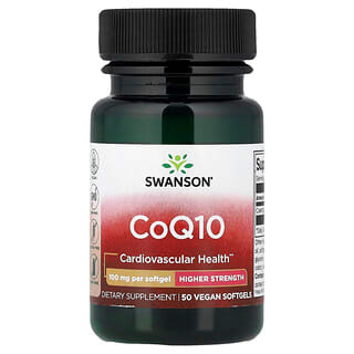 Swanson Vitamins, CoQ10, High Potency, Ergänzungsmittel mit CoQ10, hochdosiert, 100 mg, 50 Weichkapseln