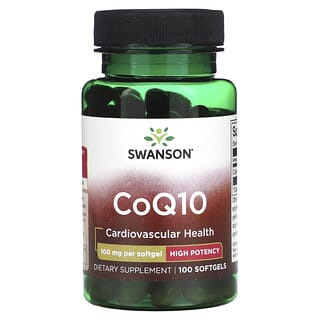 Swanson, CoQ10, 100 mg, 100 cápsulas blandas