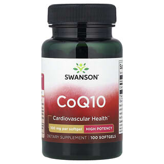 Swanson, коэнзим Q10, высокоэффективный, 100 мг, 100 мягких таблеток