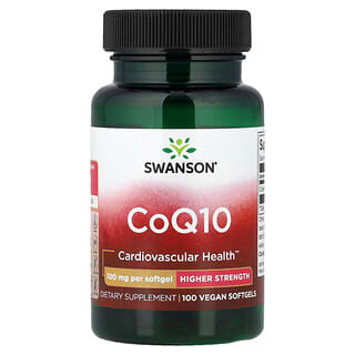 Swanson Vitamins, CoQ10, 100 mg, 100 capsules à enveloppe molle véganes