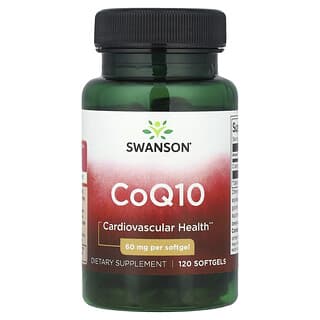 Swanson, CoQ10（コエンザイムQ10）、60mg、ソフトジェル120粒