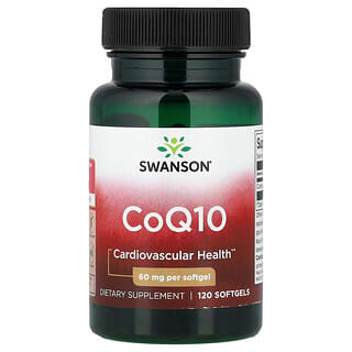 Swanson Vitamins, Коэнзим Q10, 60 мг, 120 мягких таблеток