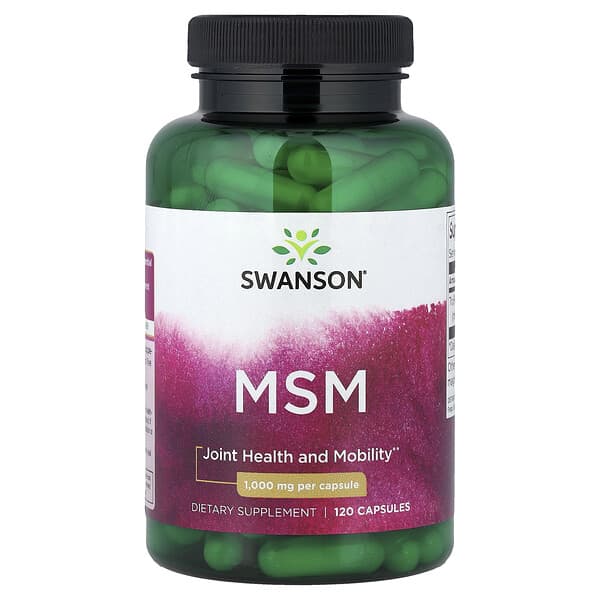 Swanson MSM, 1,000 mg, 120 Capsules