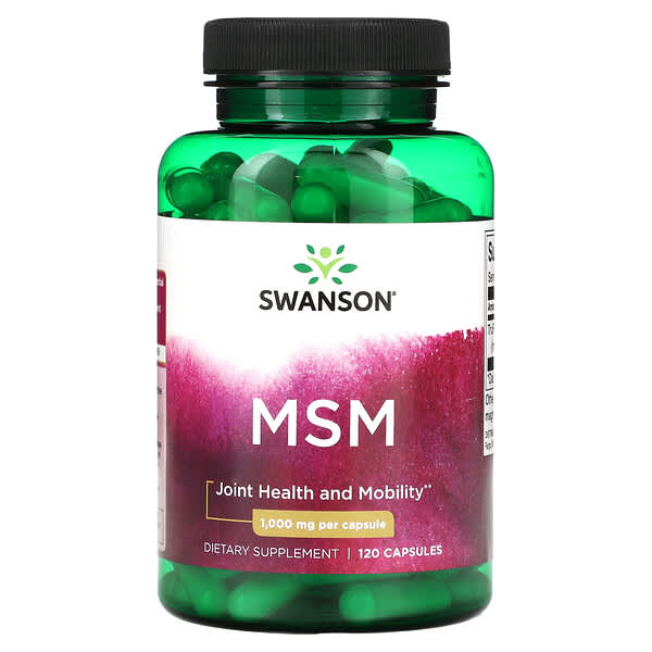 Swanson, MSM（メチルスルフォニルメタン）、1,000mg、120粒