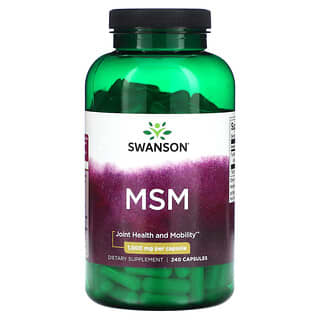 Swanson, MSM（メチルスルフォニルメタン）、1,000mg、240粒