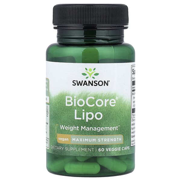 Swanson BioCore® Lipo, Maximum Strength, 60 Veggie Caps (50 mg per Capsule)