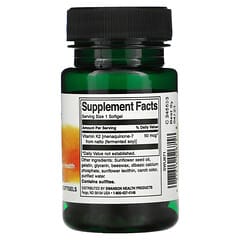 Swanson Vitamin K2 - Natural 100 mcg 30 Sgels 3 Pack
