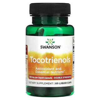 Swanson, Tocotrienols, Double Strength, 100 mg, 60 Liquid Caps