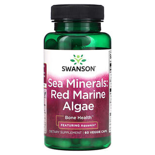 Swanson, Minerais do Mar: Algas Marinhas Vermelhas, 60 Cápsulas Vegetais