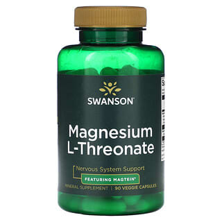 Swanson, Magnesium L-Threonate, 90 Veggie Capsules