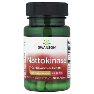 Swanson, Nattokináza, 200 mg, 30 tobolek