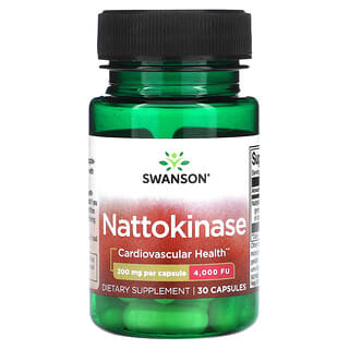 Swanson, Наттокиназа, 200 мг, 30 капсул