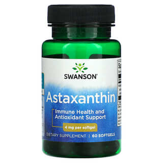 Swanson, Astaxantina, 4 mg, 60 Cápsulas Softgel