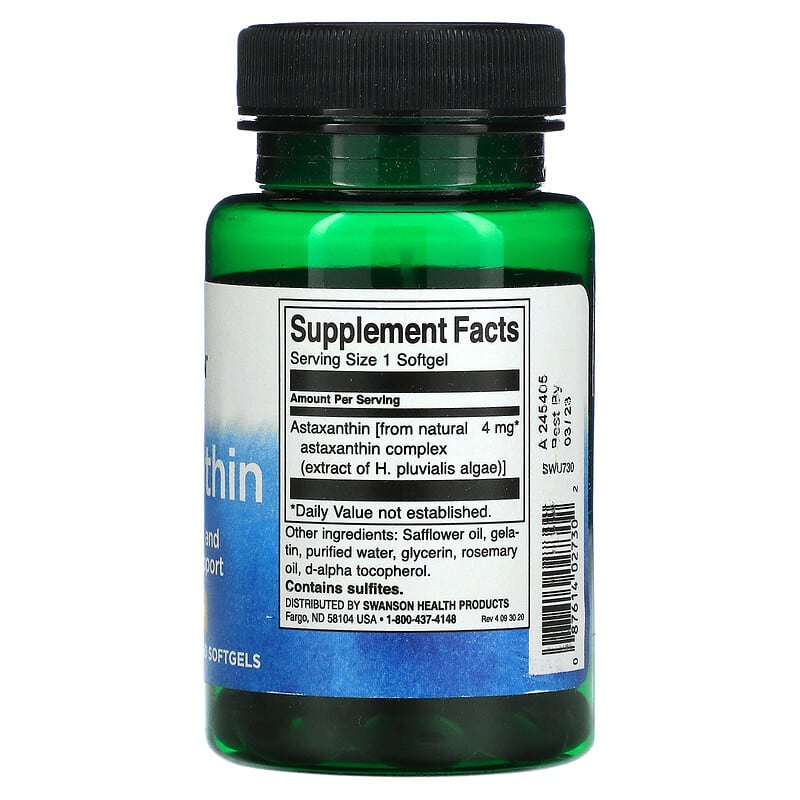 Astaxanthin, 4 mg, 60 Softgels