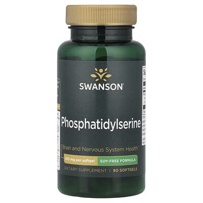 Swanson, Phospholipid Serine, Soy-Free Formula, 100 mg, 90 Softgels