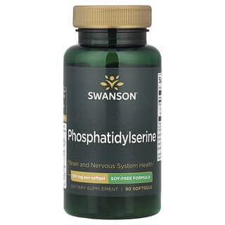 Swanson, Fosfatidilserina, formula fara soia, 100 mg, 90 capsule moi