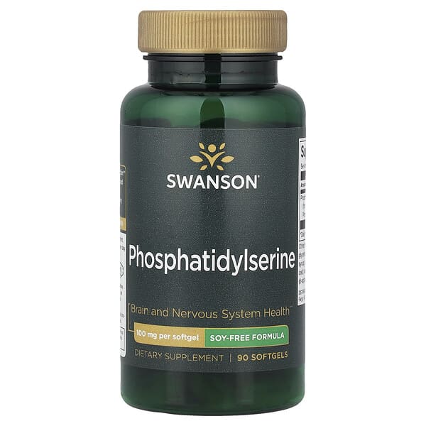 Swanson Phosphatidylserine, Soy-Free Formula, 100 mg, 90 Softgels