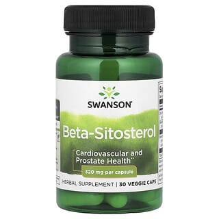 Swanson, Beta-sitosterol, 320 mg, 30 cápsulas vegetales