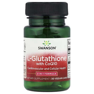 Swanson, L-Glutathione, Vegan Capsules with CoQ10, 30 Capsules