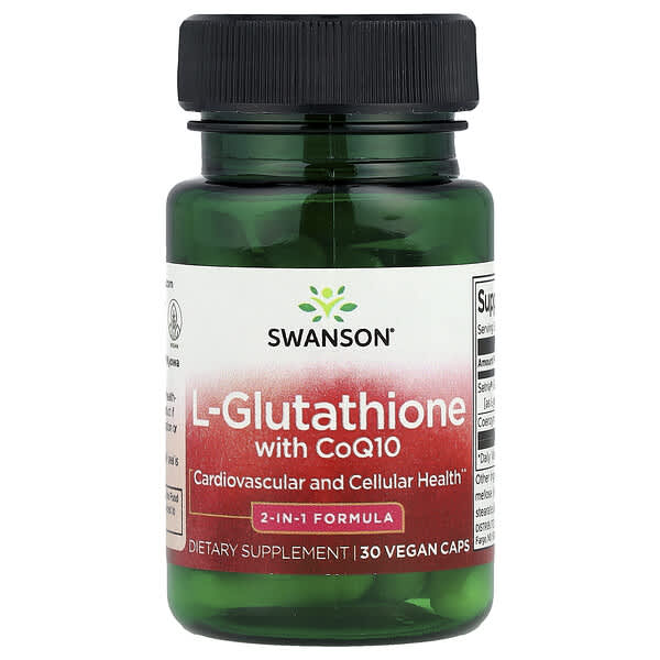 Swanson L-Glutathione with CoQ10, 30 Vegan Caps