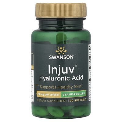 Swanson, Injuv® Hyaluronic Acid, Standardized, 70 mg, 90 Softgels