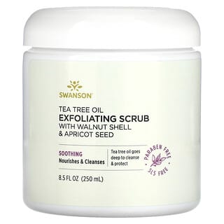 Swanson, Tea Tree Oil Exfoliating Scrub with Walnut Shell & Apricot Seed, 8.5 fl oz (250 ml)