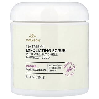 Swanson, Esfoliante com Óleo de Melaleuca com Casca de Nozes e Semente de Damasco, 250 ml (8,5 fl oz)