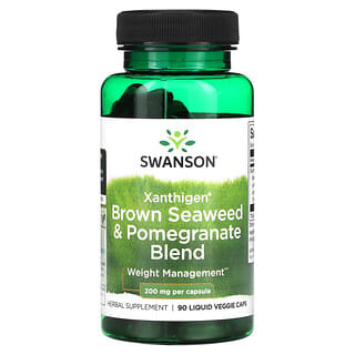 Swanson, Xanthigen 褐海藻和石榴混合物，200 毫克，90 粒液体素食胶囊