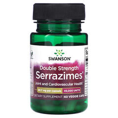 Swanson, Serrazimes de Dosagem Dupla, 66,7 mg, 60 Cápsulas Vegetais