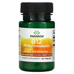 Swanson, B12, Methylcobalamin, Kirsche, 60 Tabletten