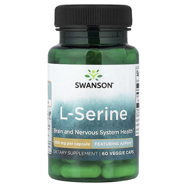 Swanson L-Serine, 500 mg, 60 Veggie Caps