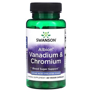 Swanson, Albion Vanadium et chrome, 60 capsules végétariennes