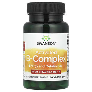 Swanson, Complexe B activé, 60 capsules végétariennes