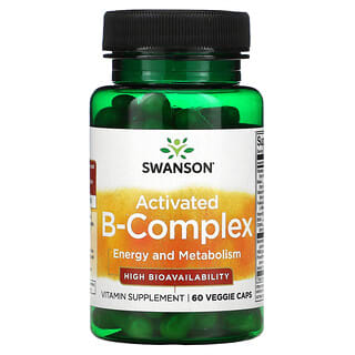 Swanson, Complexe B activé, 60 capsules végétariennes