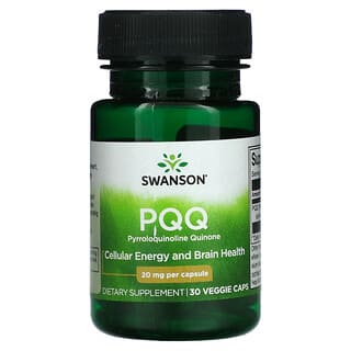 Swanson, PQQ, 20 mg, 30 cápsulas vegetales