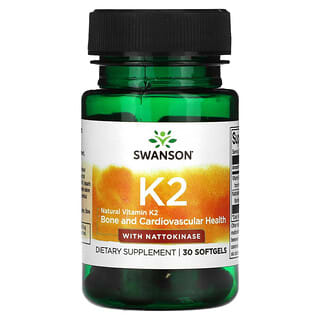 Swanson, Vitamina K2, 30 cápsulas blandas