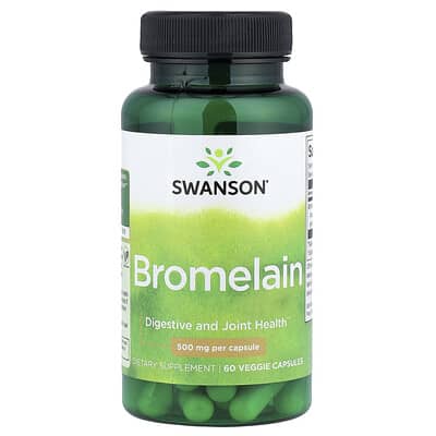 Swanson, Bromelain, 60 Vegetarian Capsules (500 mg per capsule)