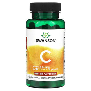 Swanson, Vitamin-C-Komplex mit Bioflavonoiden, 60 pflanzliche Kapseln