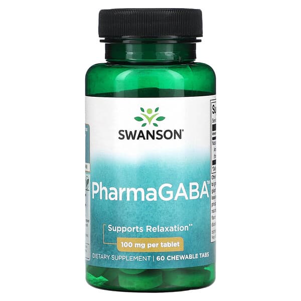 Swanson, PharmaGABA，100 毫克，60 片咀嚼片