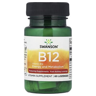 Swanson, Vitamin B12, 60 Lozenges (5,000 mcg per Lozenge)