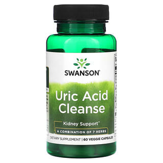 Swanson, Мочевая кислота, 60 растительных капсул