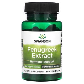 Swanson, Extrato de Feno-grego, 300 mg, 60 Cápsulas Vegetais