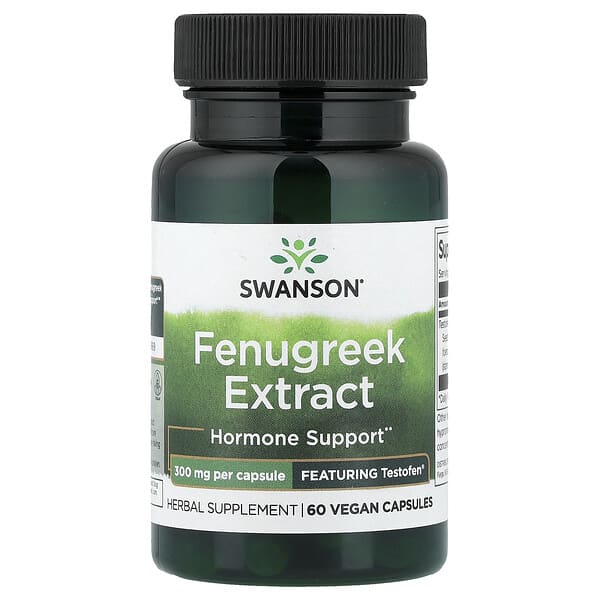 Swanson Vitamins, Fenugreek Extract , 300 mg, 60 Vegan Capsules